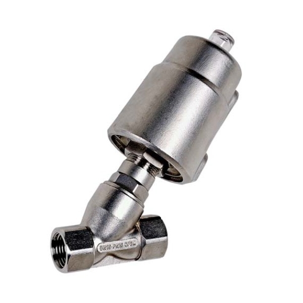 HF - Robinet pneumatic inox corp inclinat