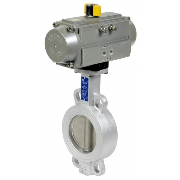 1111-1112 + AP - Robinet fluture Wafer metal-metal cu actionare pneumatica