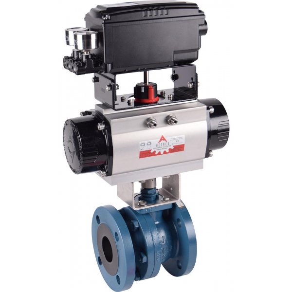 516-540V - Robinet sfera de reglaj cu actionare pneumatica