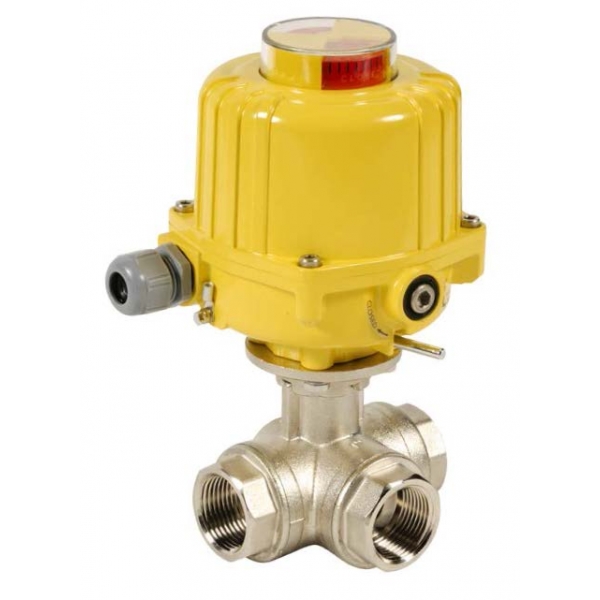 513-514+SA - Robinet sfera alama 3 cai cu actionare electrica SA