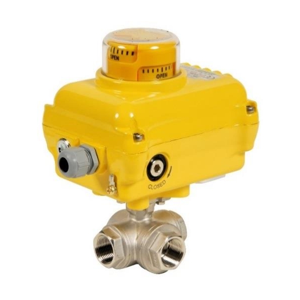 780+SA - Robinet sfera inox 3 cai cu actionare electrica SA