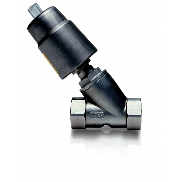 PKV - Robinet pneumatic corp inclinat inox On-Off