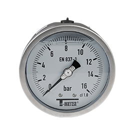 1628 - Manometre glicerina total inox axiale d100mm