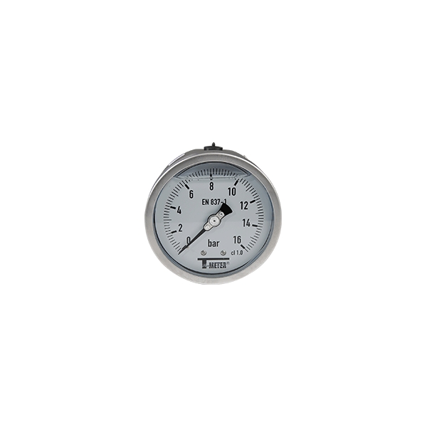 1628 - Manometre glicerina total inox axiale d100mm