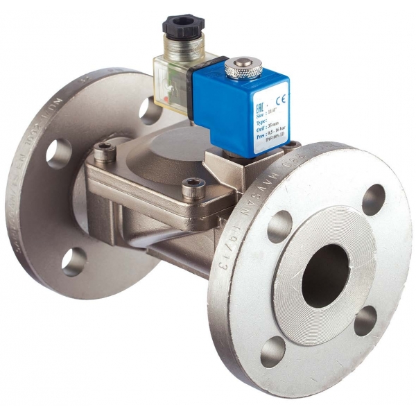6091 - Electroventil inox normal deschis flansa