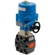 C110 - Robinet sfera Wafer PVC-U  cu actionare electrica